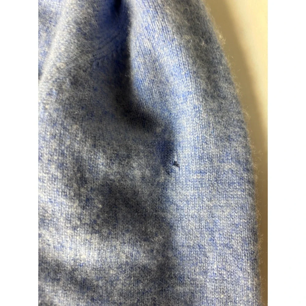 Daniel Cremieux Signature Collection Mens Blue 100% Cashmere V-Neck Sweater L